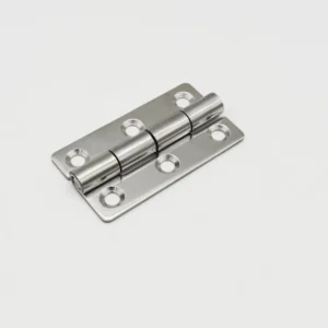 The 100-0 is a silver door hinge with multiple screw holes, designed for easy installation.