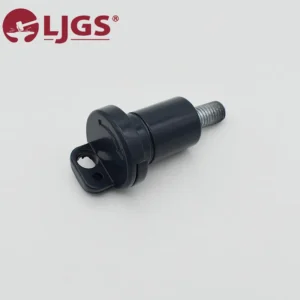 Close-up of the 138-0 black mechanical part featuring a threaded end, set against a plain background with the LJGS logo positioned in the top left corner.
