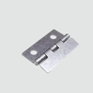 Here is a metallic hinge named 71-0, featuring two circular holes for screws, displayed against a plain light gray background.