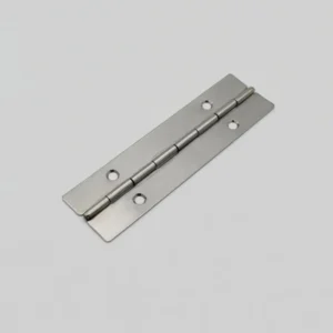 92-0 metal door hinge with two rectangular plates joined by a pin, featuring three screw holes on each side, laid on a plain white background.
