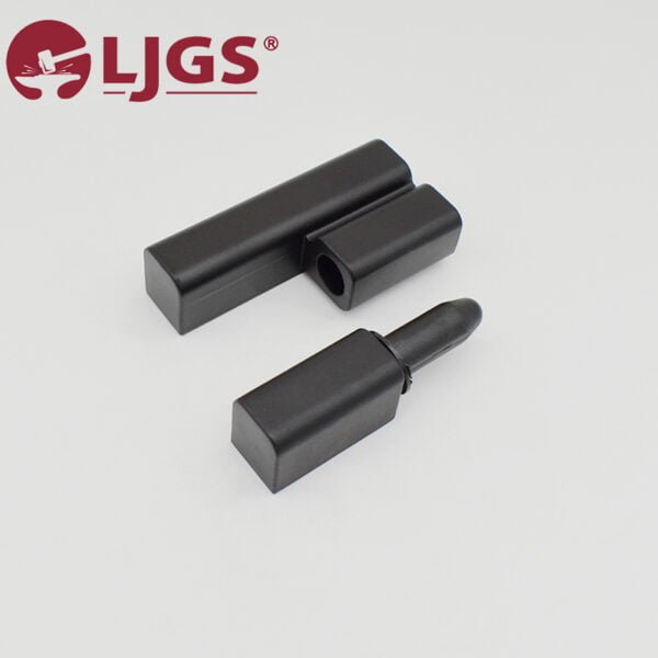 Black rectangular and cylindrical protective caps crafted from zinc alloy are showcased. The "LJGS" logo is prominently displayed in the top left corner of the image, emphasizing the quality of these CL203-1 (8) model products.