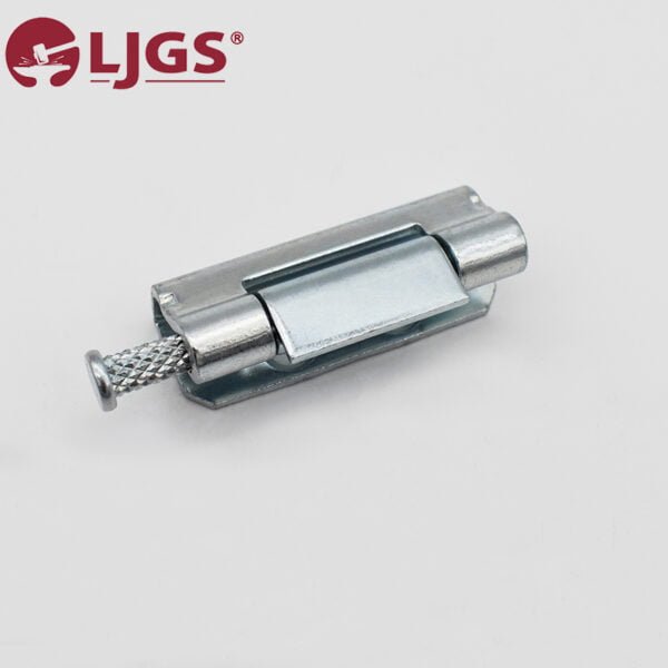 CL237 (15) stainless steel bullet hinge featuring a textured pin on a plain background with the LGJS logo in the corner.