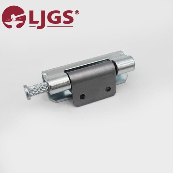 A CL237 (20) stainless steel sliding bolt with a dark latch is displayed on a plain background, featuring the LJGS logo in the top left corner.