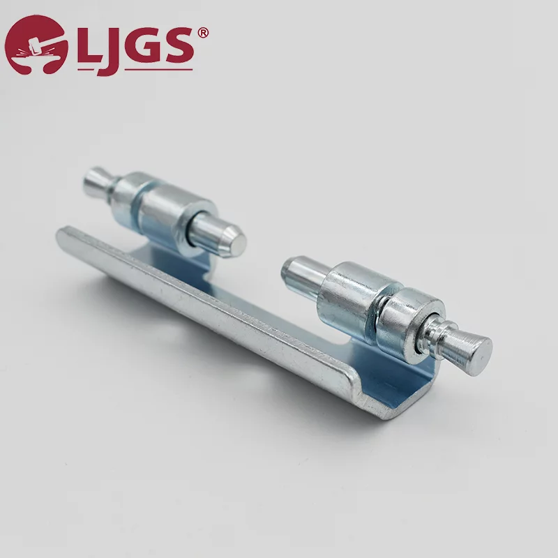 The TS130-1 (5) metal bracket, featuring two cylindrical studs made from durable stainless steel 304, is showcased against a plain background with the LJGS logo visible in the top left corner.