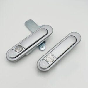 Two door handles, product name AB302 (6), featuring a sleek and modern design, are elegantly displayed against a plain white background.