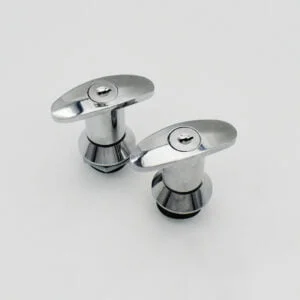 Two MS305 silver metal toggle latches with keyhole locks, designed for secure fastening, are displayed against a plain white background.