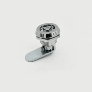 The MS761 (4) cam lock features a sophisticated silver finish, a ridged cylindrical head, and a flat rotating arm, all beautifully displayed against a clean white background.